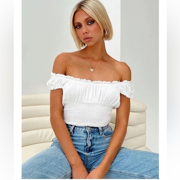 Princess Polly The Love Galore Smocked Bodice Bodysuit - Picture 1 of 6